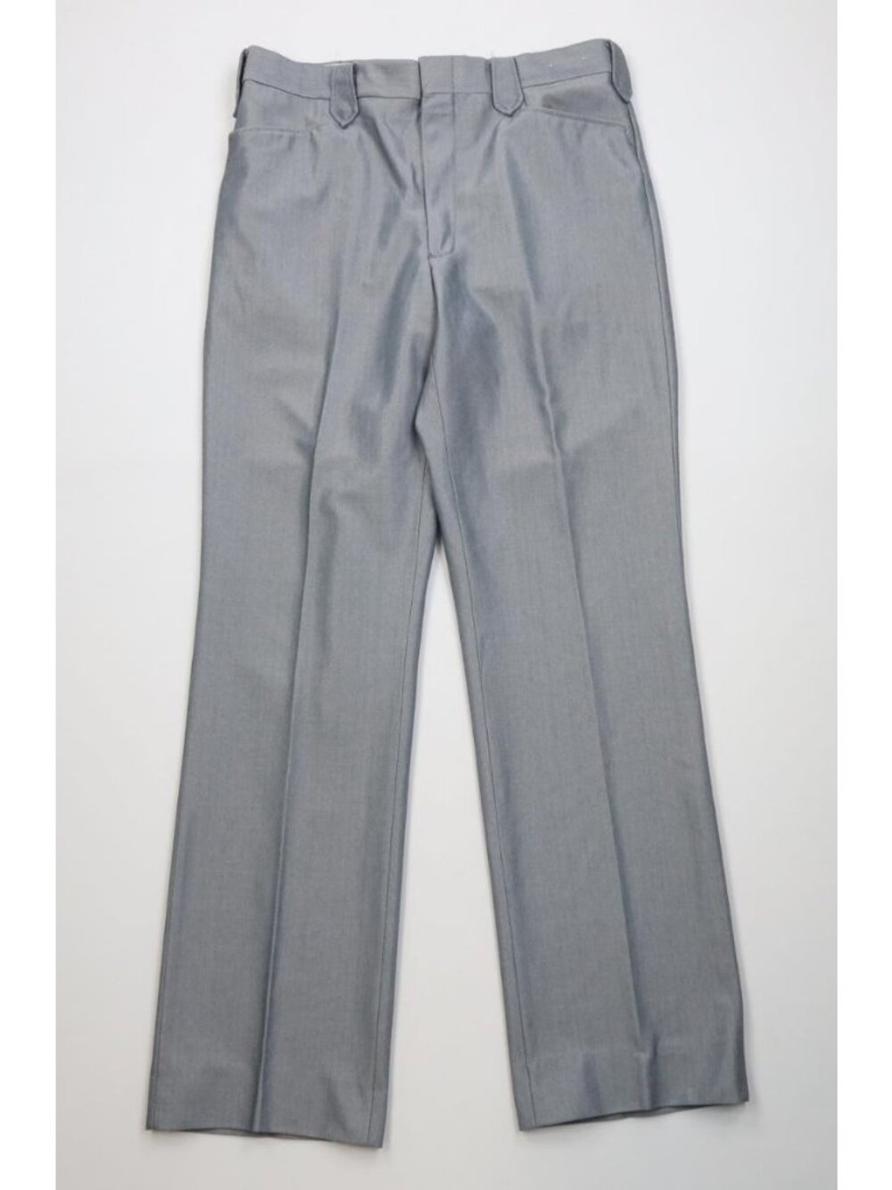 Vtg 70s Streetwear Mens 36x34 Western Knit Flared Wide Leg Chino Pants Silver